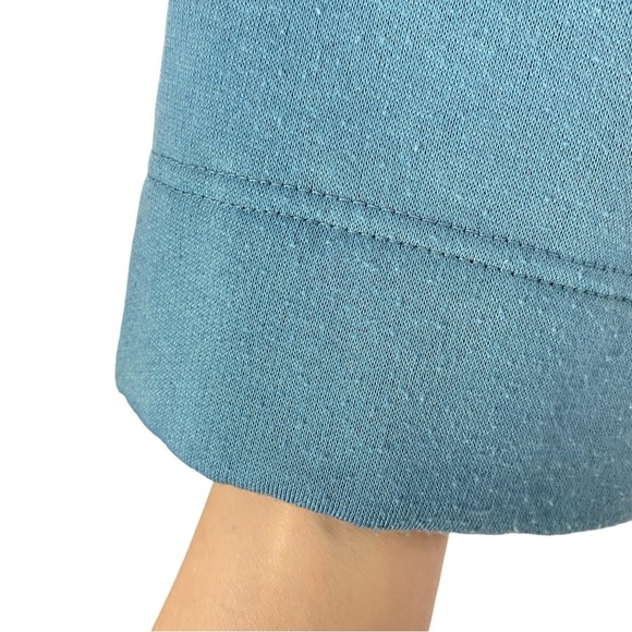 Vintage 90s Mockneck Sweatshirt Pullover Womens Size Large Blue Embroidered - Picture 10 of 10